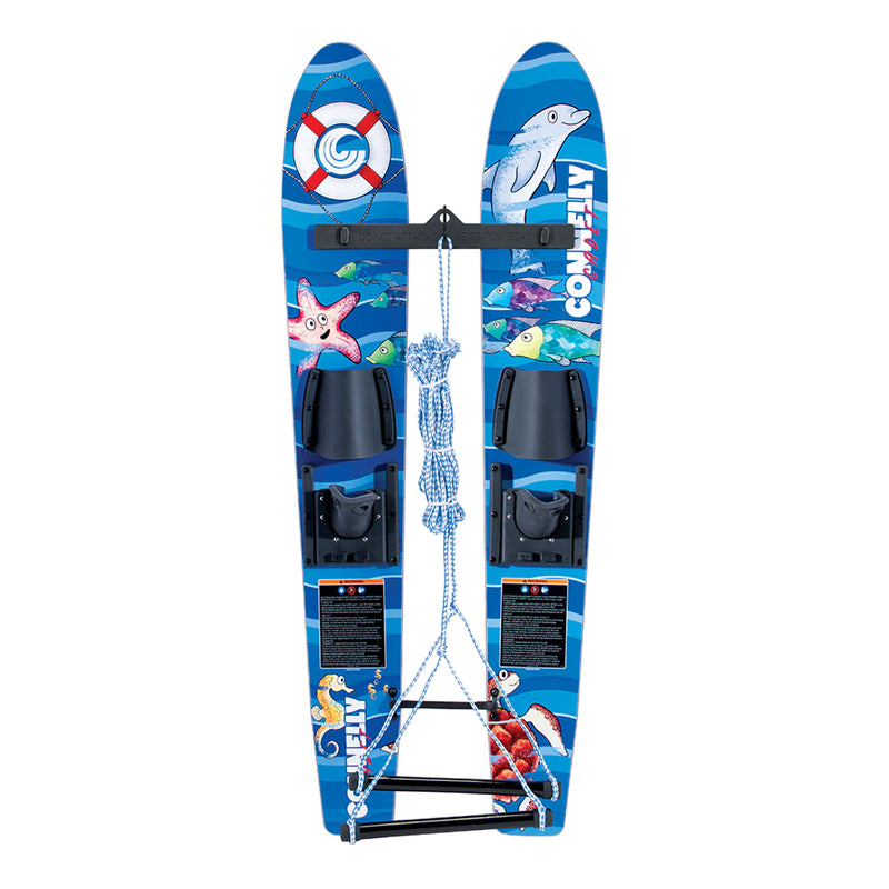 Connelly 2021 Cadet Water Ski Trainer w/ Rope and Removable Stabilizer Bar, Blue