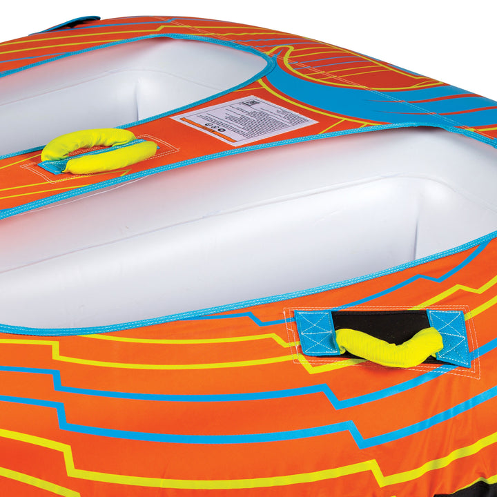 Connelly Double Trouble 2 Rider Inflatable Boat Towable Water Inner Tube, Orange - VMInnovations