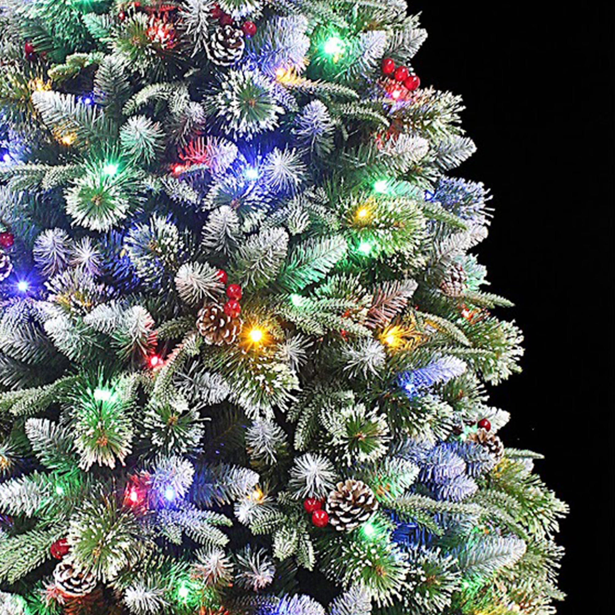 Holiday Stuff Company 6ft Prelit Super Full Dual Flocked Pine Tree (Open Box) - VMInnovations