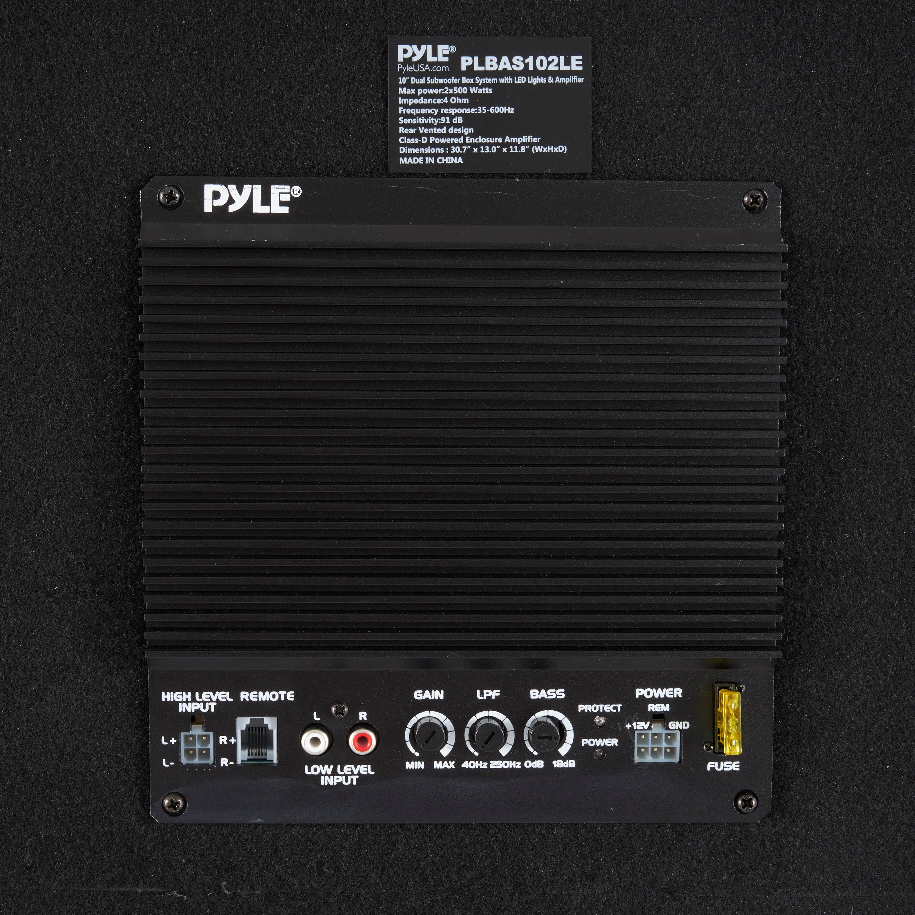 Pyle 10 Inch 1100 Watt Slim Mount Truck Audio Dual Bass Subwoofer Box System - VMInnovations