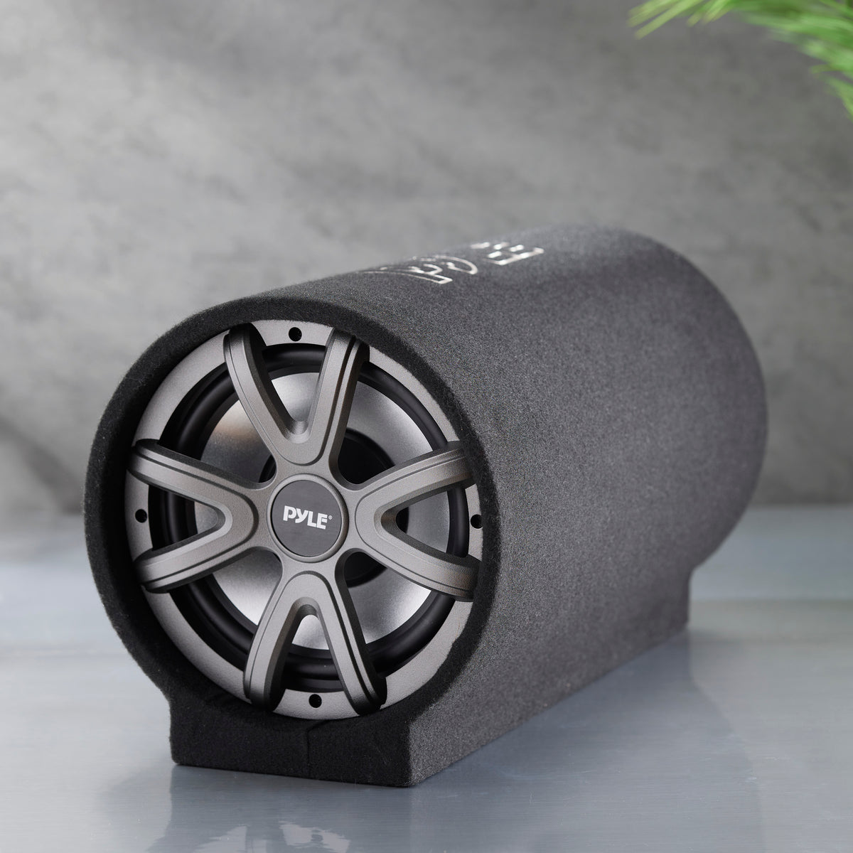 Pyle Car Audio 10 Inch 500W Carpeted Subwoofer Tube Speaker, Rear Vented Design