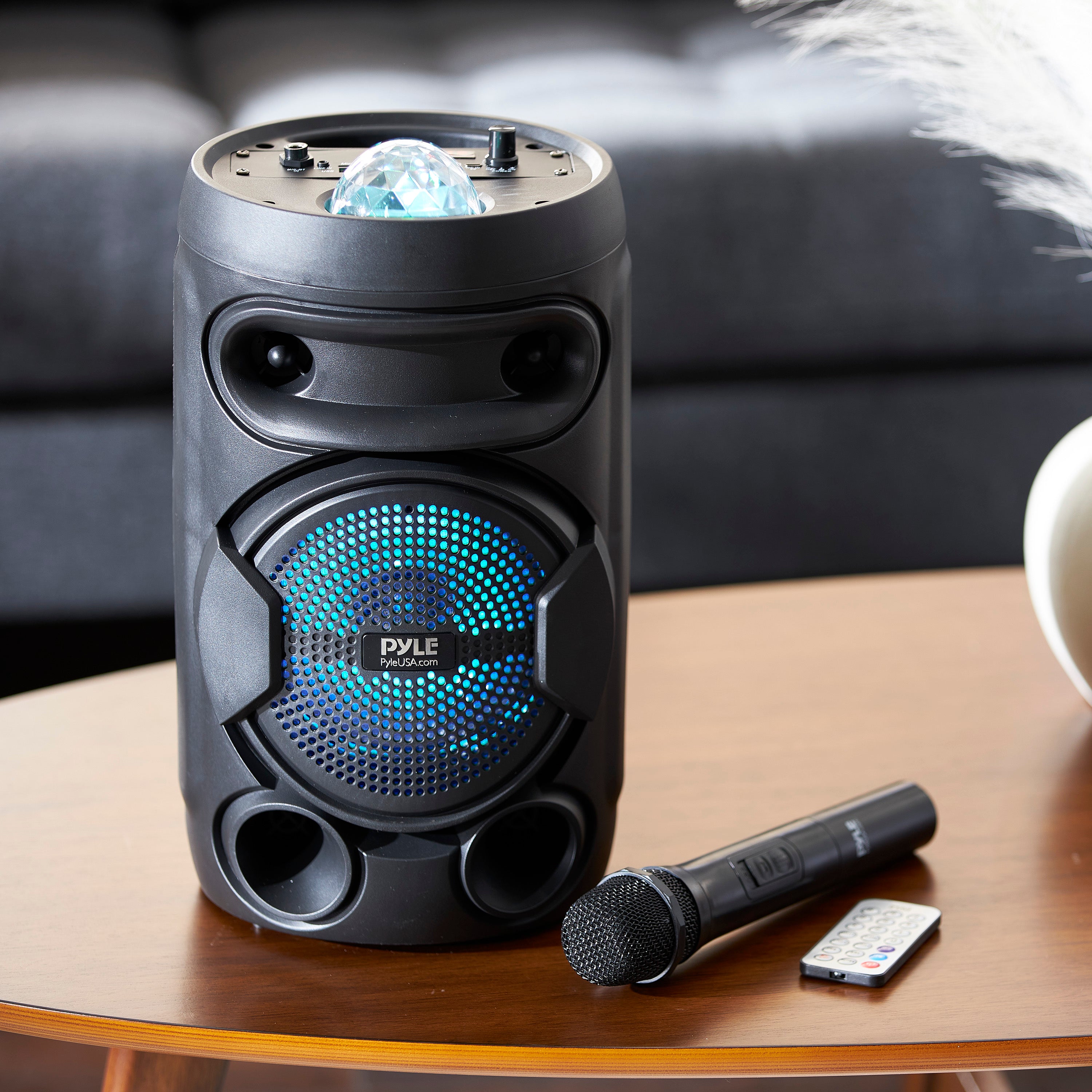 Pyle PPHP81LTB 200 Watt Portable Bluetooth PA Speaker System with Microphone