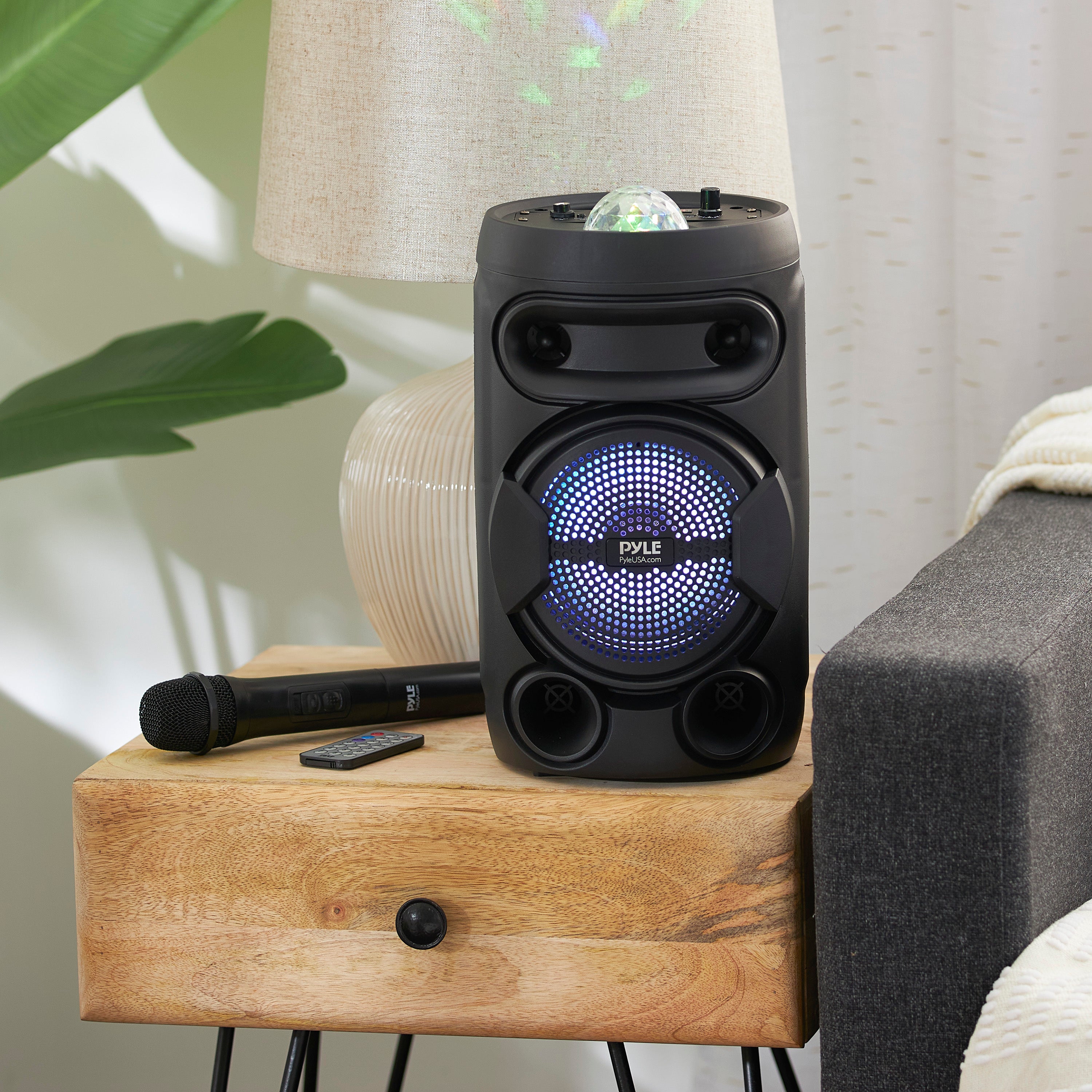 Pyle PPHP81LTB 200 Watt Portable Bluetooth PA Speaker System with Microphone