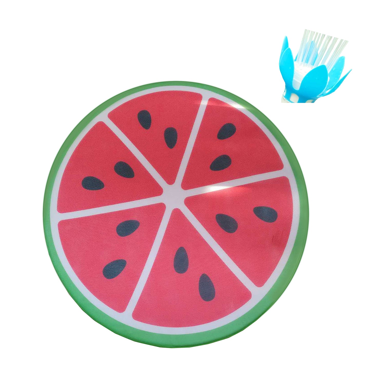 Magic Pool Fountain Water Fountain w/ Bulb & Comfy Floats Sun Disc, Watermelon - VMInnovations