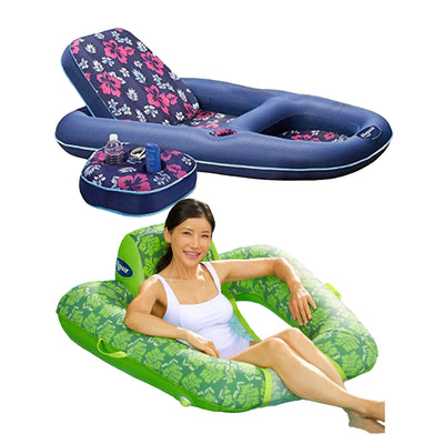 Aqua Leisure 2 in 1 Campania Float Lounger & Zero Gravity Inflatable Pool Chair