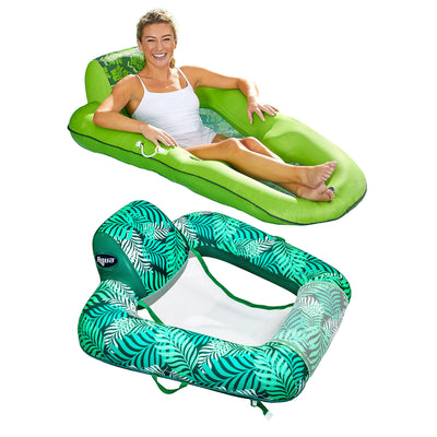 Aqua Leisure Luxury Water Lounger with Headrest and Zero Gravity Chair Lounger