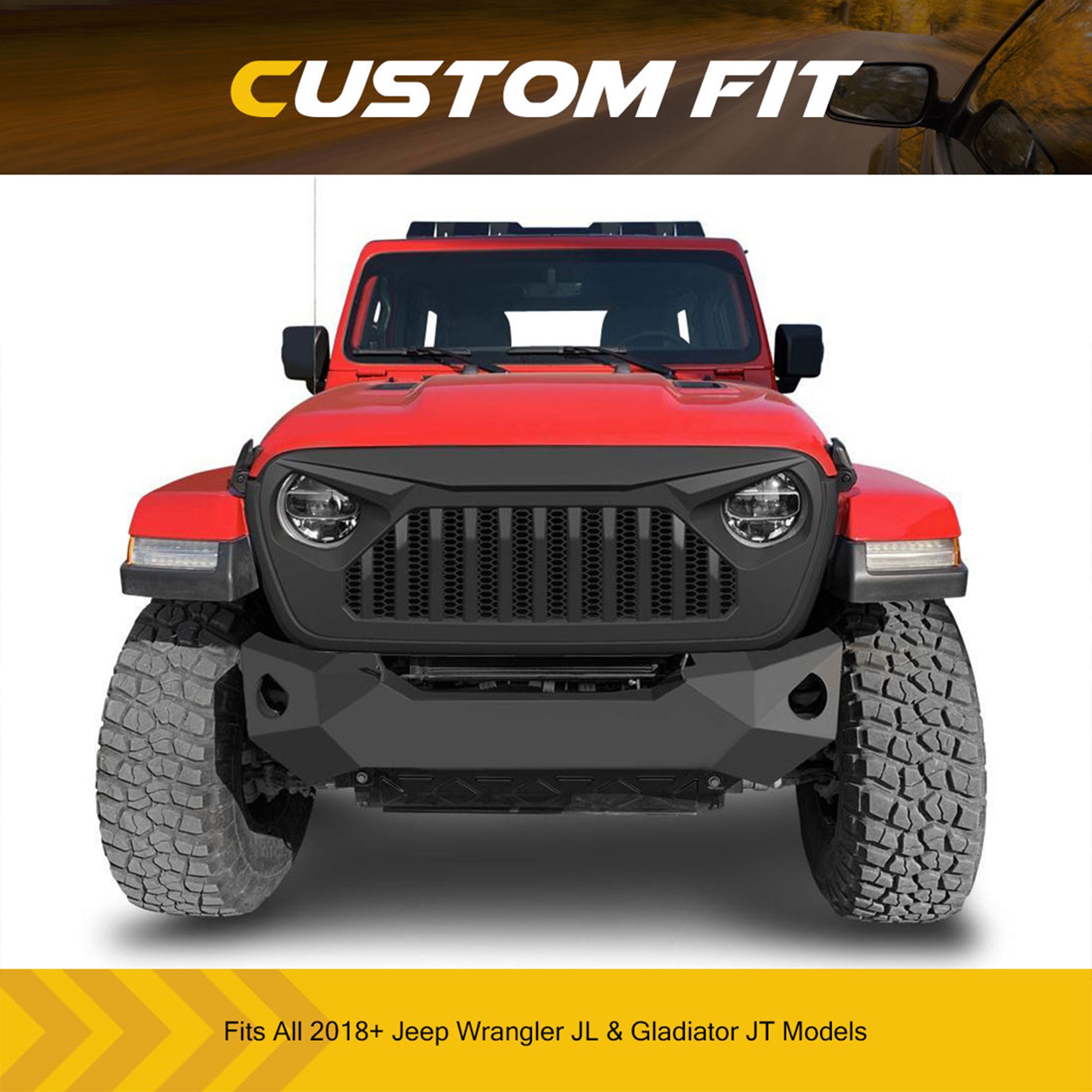 AMERICAN MODIFIED Vader Grille, '18+ Wrangler JL & '20+ Gladiator JT (For Parts) - VMInnovations