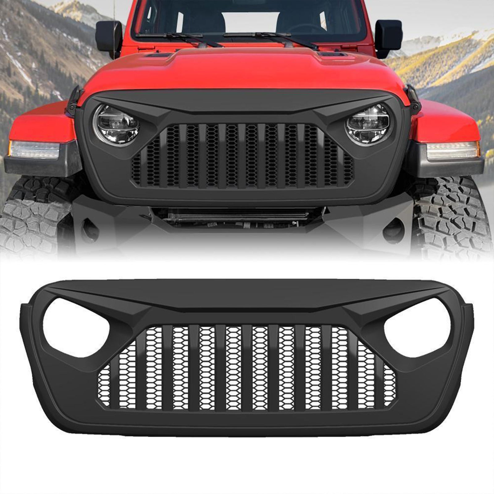AMERICAN MODIFIED Vader Grille for 2018+ Jeep Wrangler JL & 2020+ Gladiator JT - VMInnovations