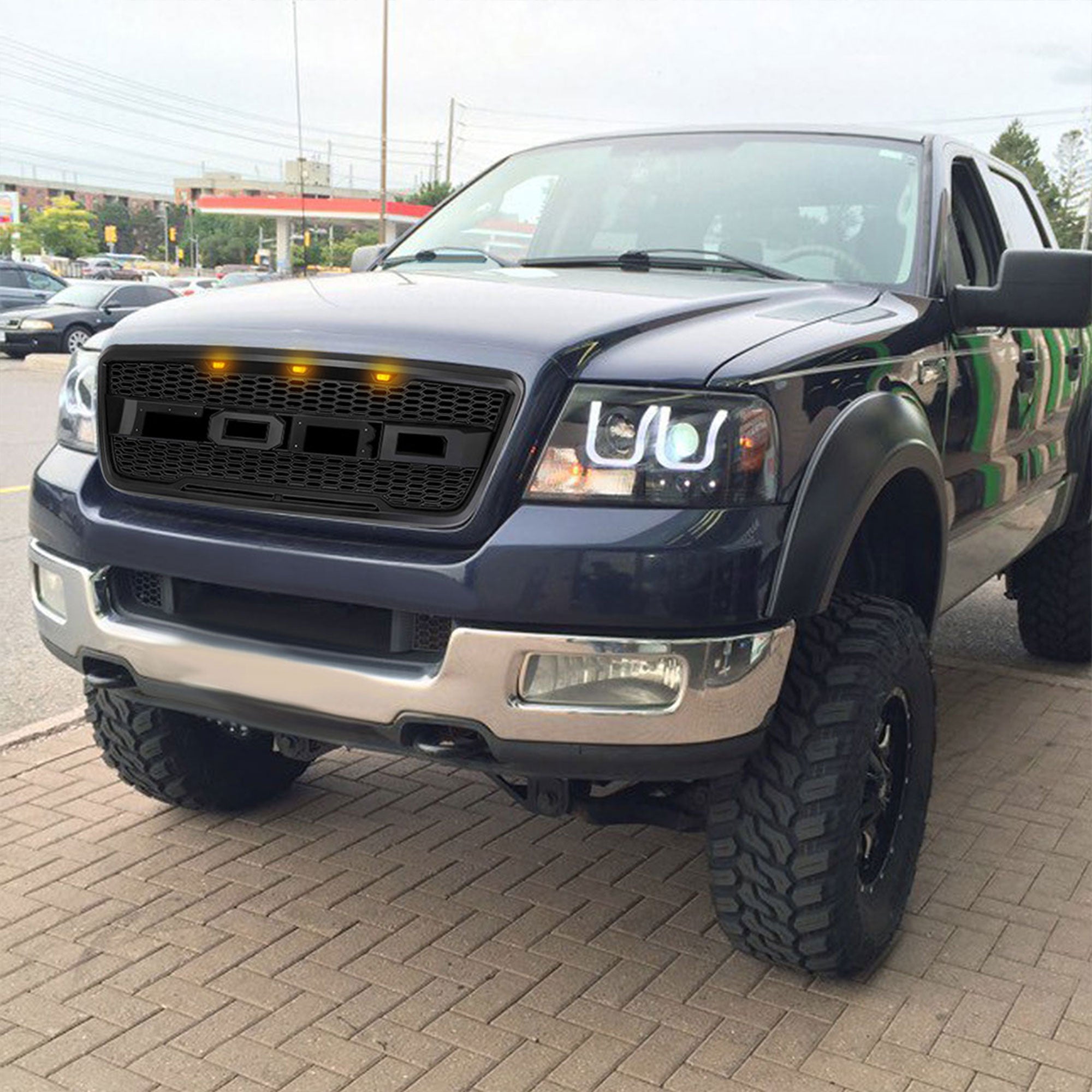 AMERICAN MODIFIED Raptor Grille w/LED Lights for 04-08 Ford F150(For Parts) - VMInnovations