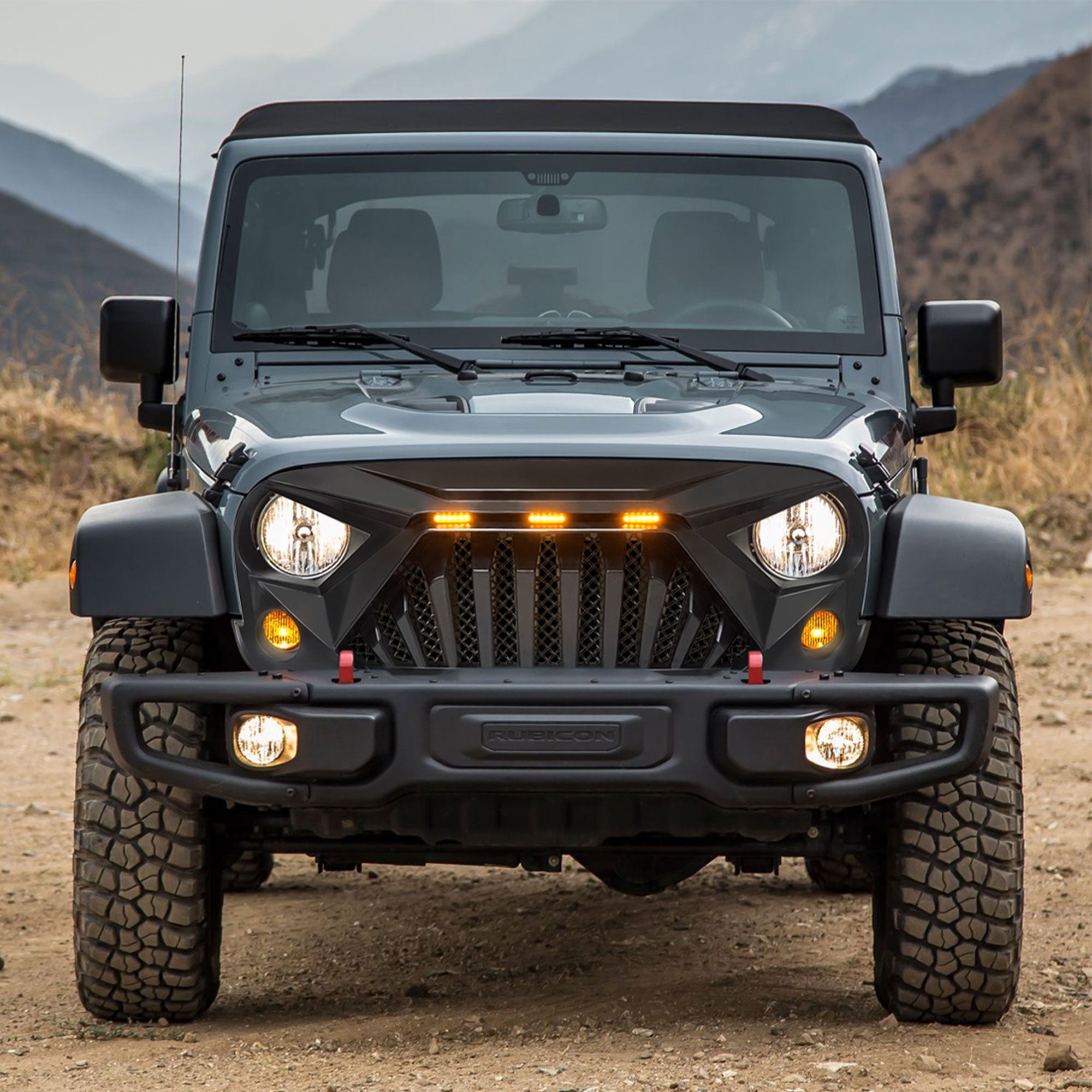 AMERICAN MODIFIED Goliath Grill Compatible w/ 2007-18 Jeep Wrangler JK (Damaged) - VMInnovations