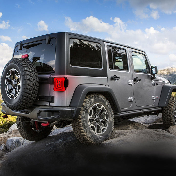 AMERICAN MODIFIED Smoked Tail Lights Compatible with 07-18 Jeep Wrangler JK/JKU - VMInnovations