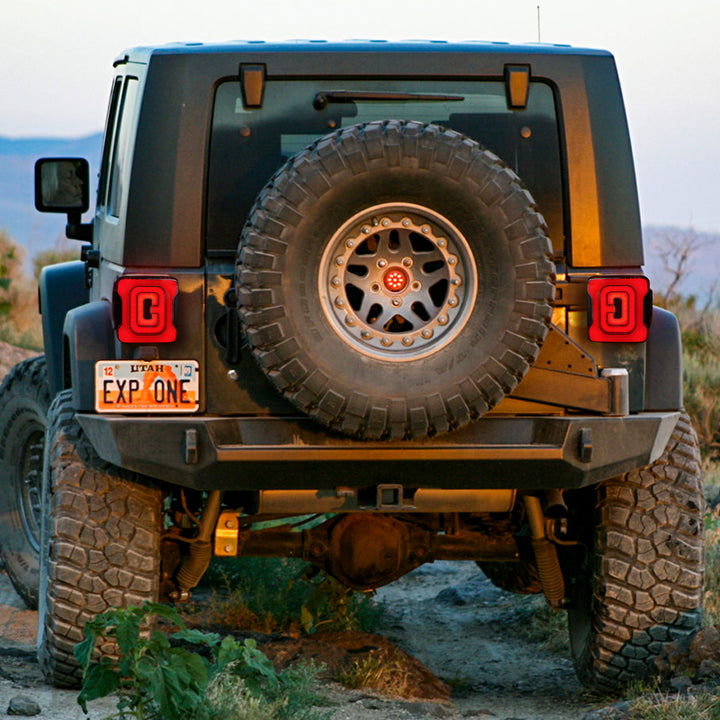 AMERICAN MODIFIED Smoked Tail Lights Compatible with 07-18 Jeep Wrangler JK/JKU - VMInnovations