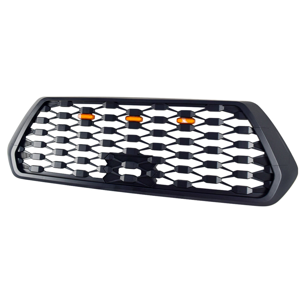 AMERICAN MODIFIED Mesh Grille w/ Amber Lights for 2016-2023 Tacoma, Matte Black - VMInnovations