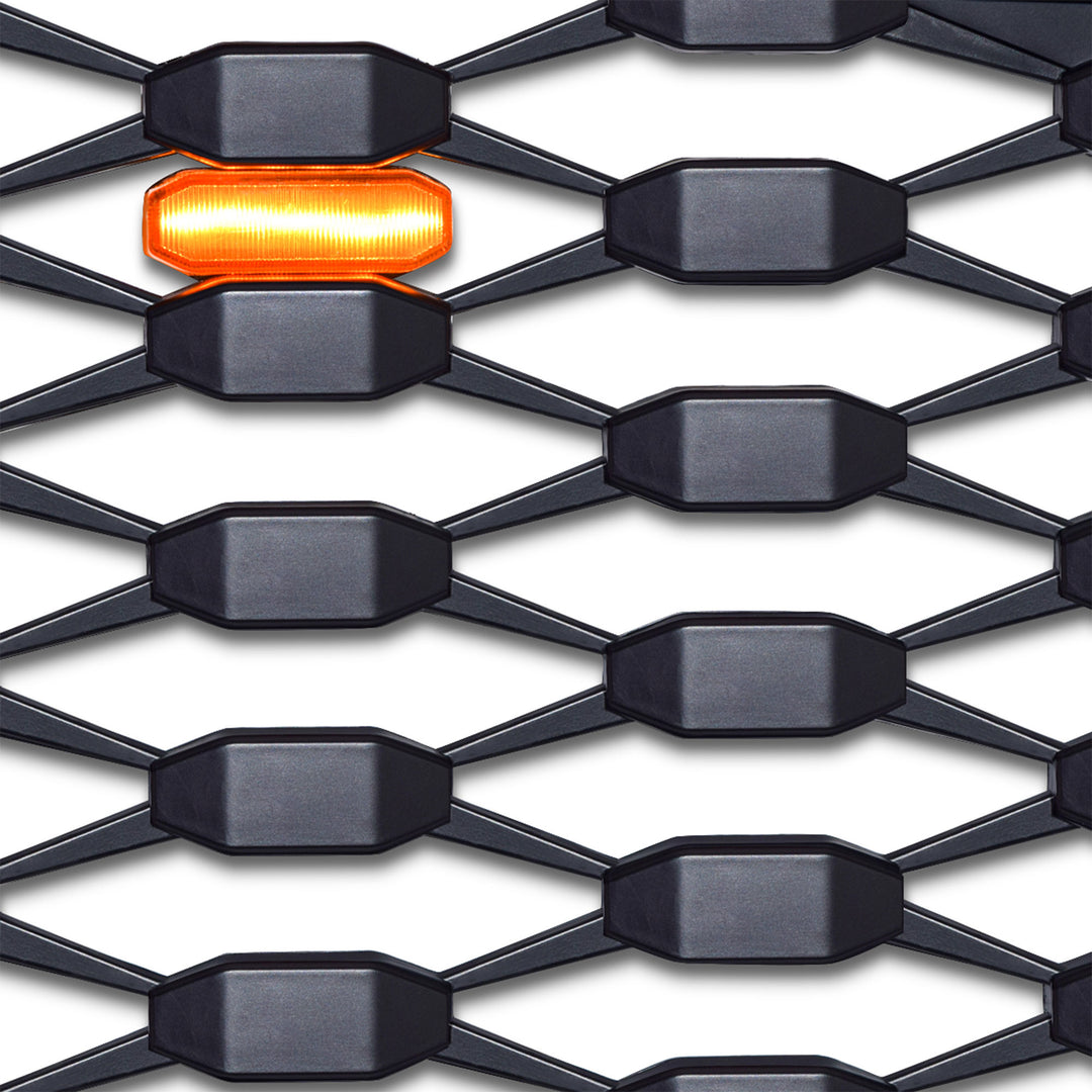 AMERICAN MODIFIED Mesh Grille w/ Amber Lights for 2016-2023 Tacoma, Matte Black - VMInnovations