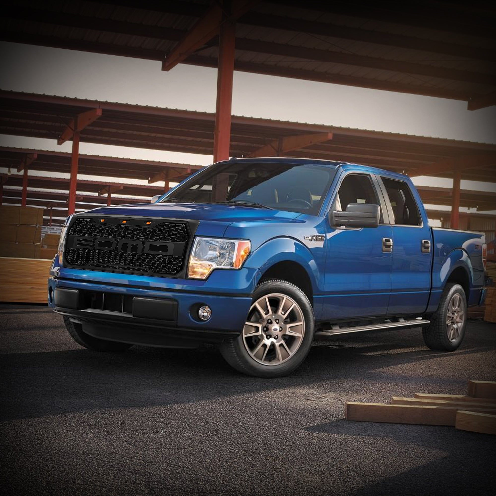 AMERICAN MODIFIED Raptor Style Front E-O-M-D Grille w/LEDs for 09-14 Ford F150 - VMInnovations