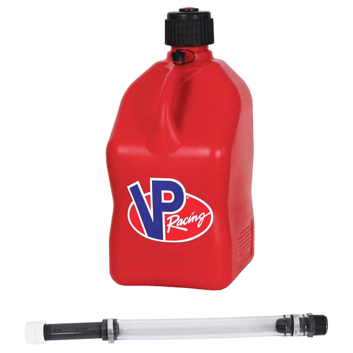 VP Racing 5.5 Gallon Motorsport Utility Jug and Deluxe Hose, Red (4 Pack)