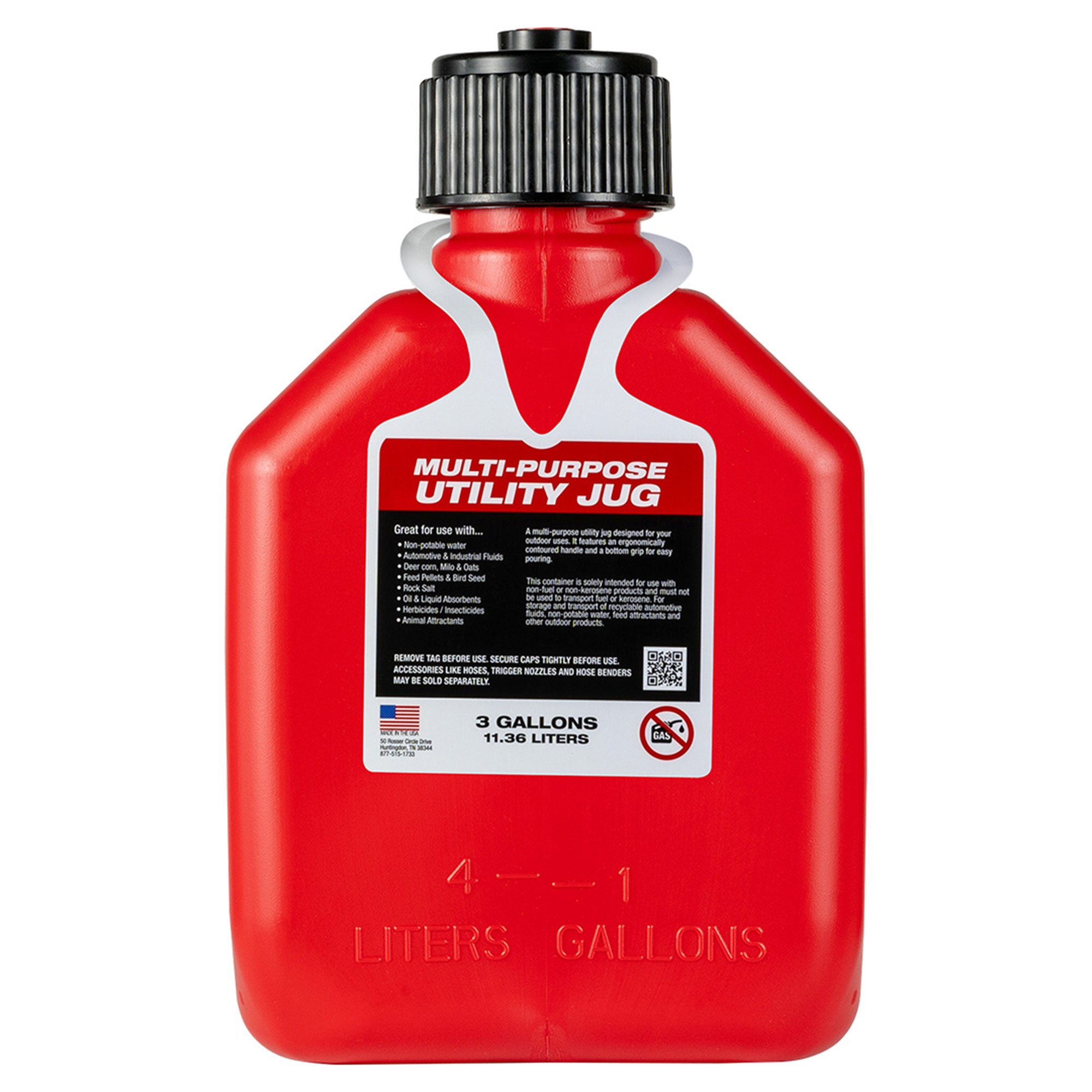 VP Racing 3 Gallon Motorsport Racing Liquid Container Utility Container Jug, Red
