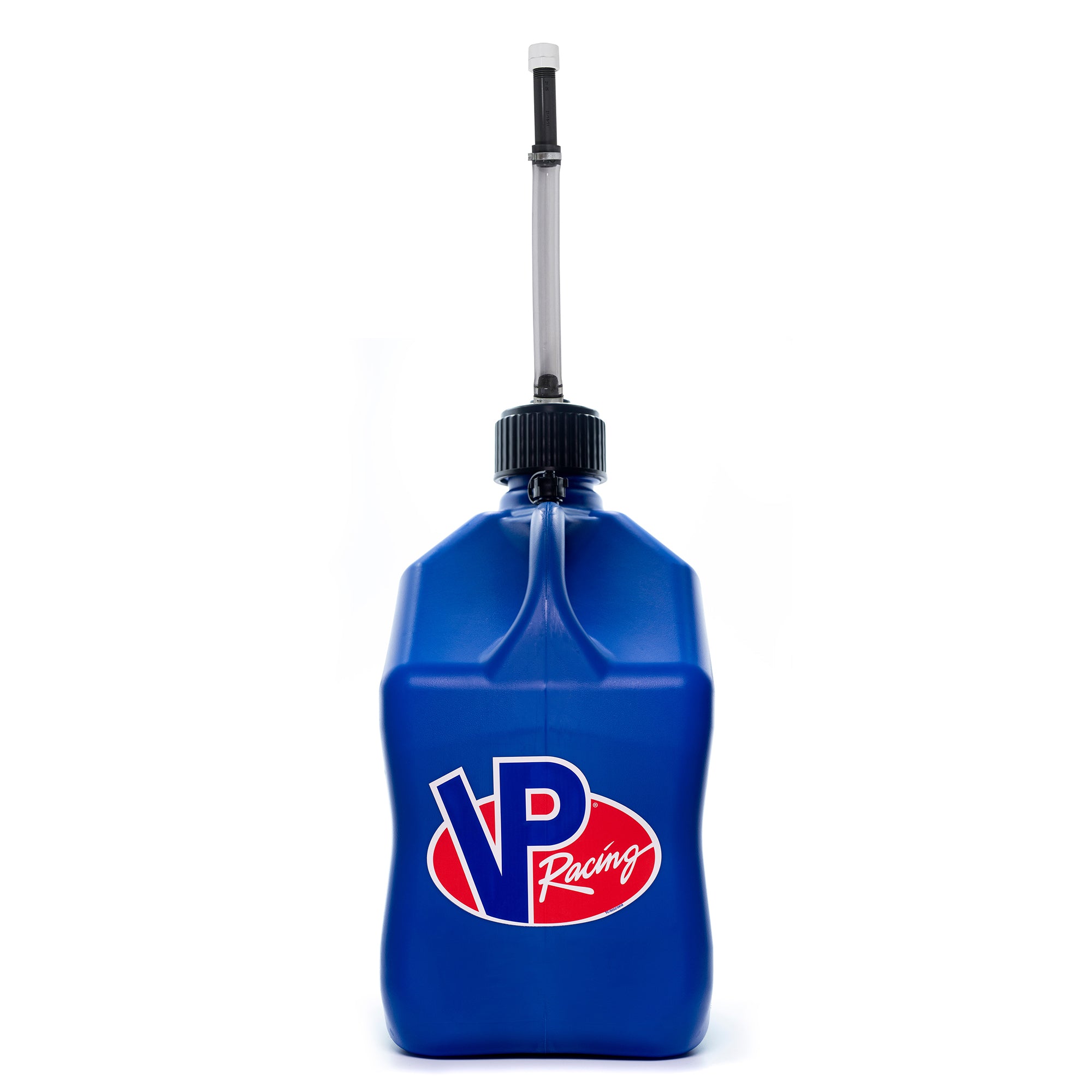 VP Racing 5.5 Gallon Motorsport Utility Jug and 14 Inch Deluxe Hose, Blue
