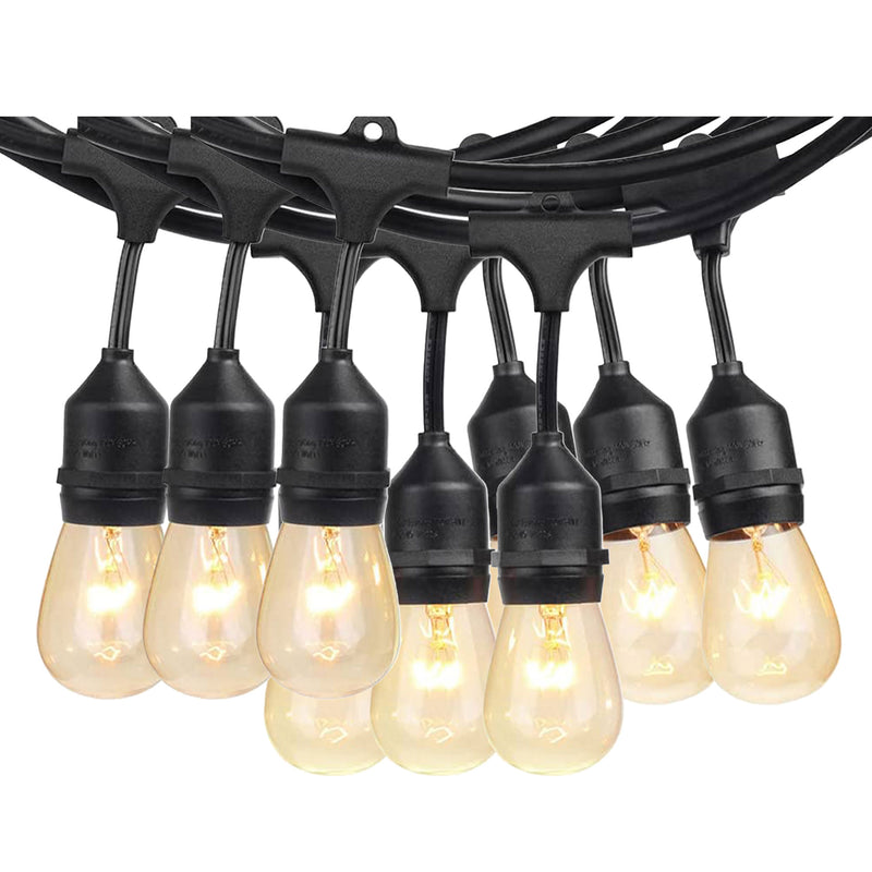 Banord 48 Foot Shatterproof Edison Bulb String Lights for Outdoor Use (3 Pack)
