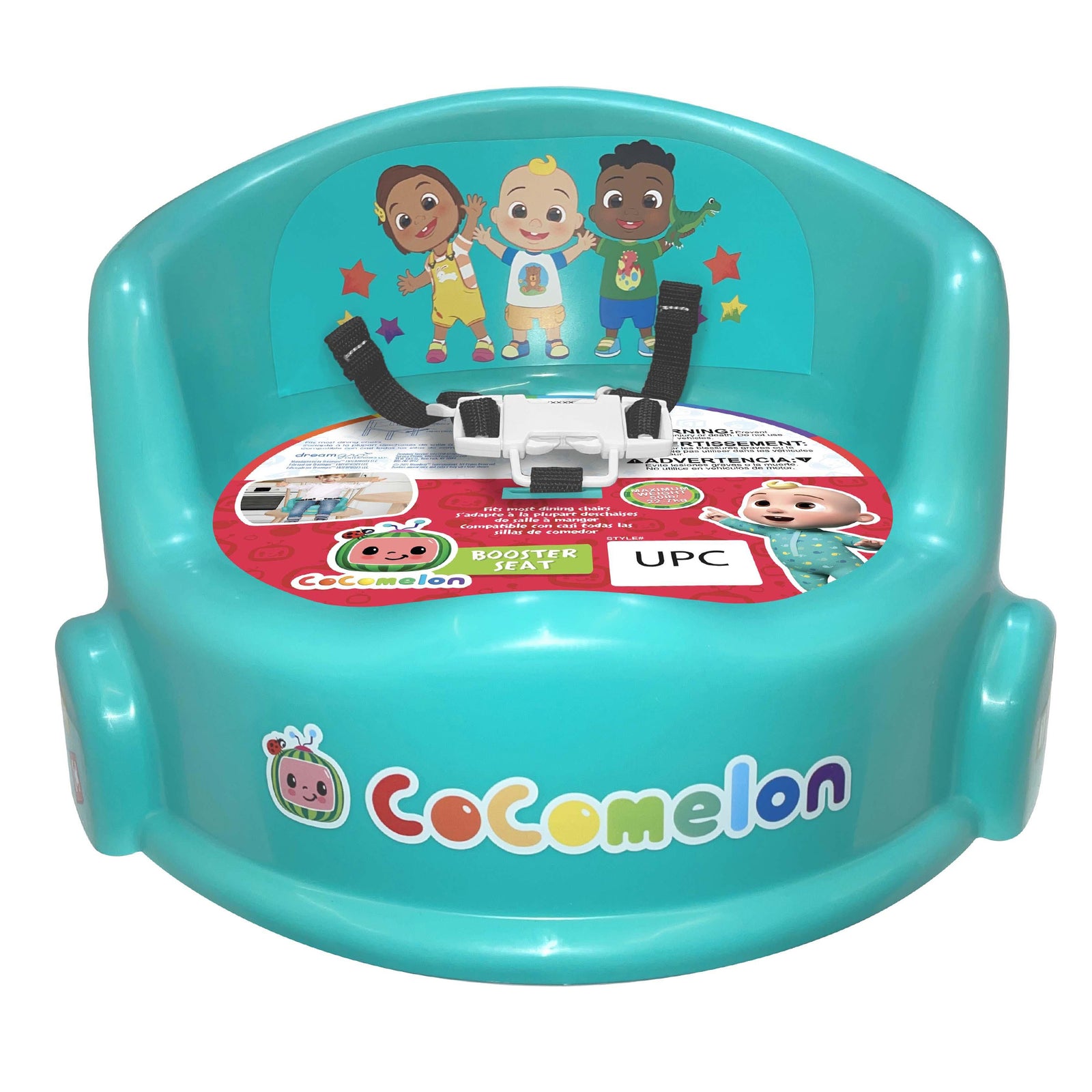 Cocomelon 15 Inch Family Secure Children's Table Chair and Floor Seat, Green - VMInnovations