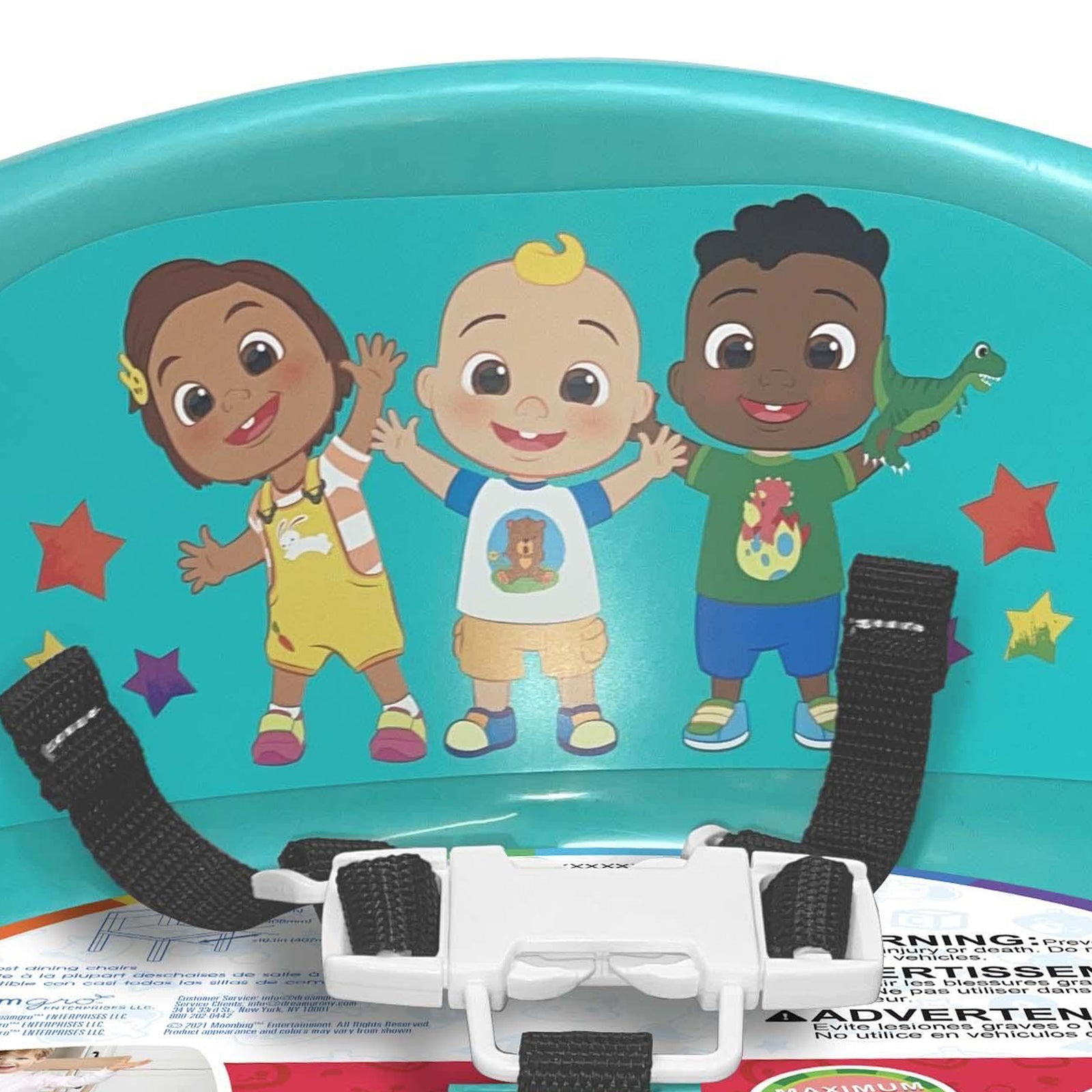 Cocomelon 15 Inch Family Secure Children's Table Chair and Floor Seat, Green - VMInnovations