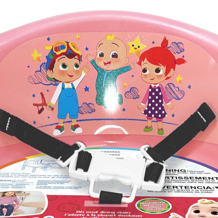Cocomelon 15 Inch Family Secure Children's Table Chair and Floor Seat, Pink - VMInnovations