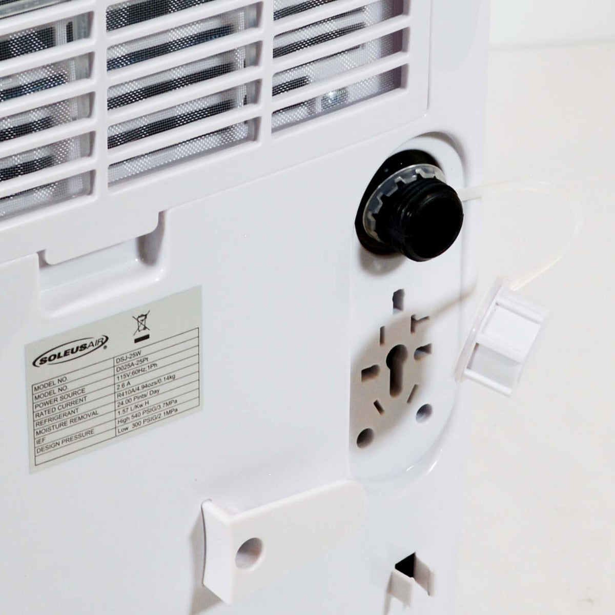 SoleusAir 25 Pint Dehumidifier with Mirage Display and Tri-Pat Safety Technology