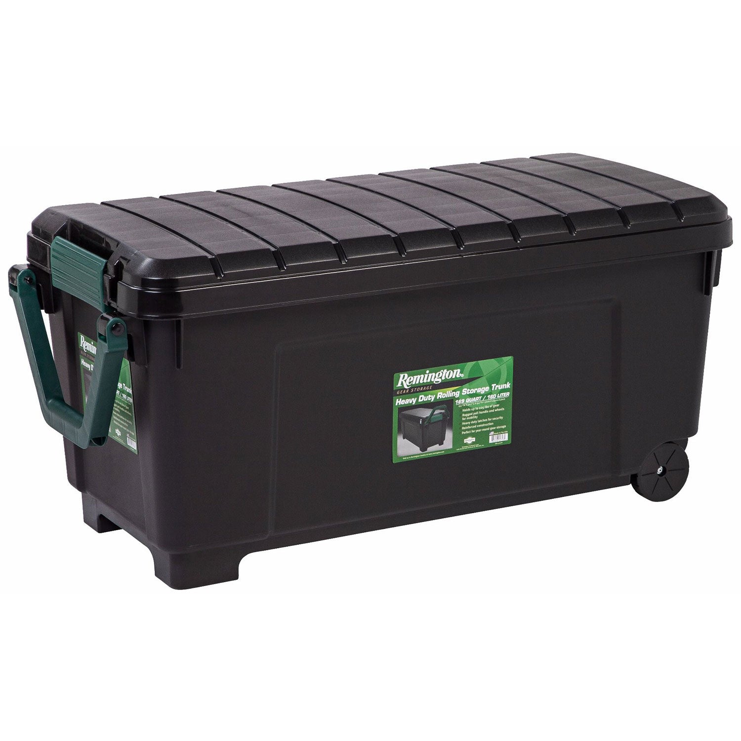 IRIS USA Black Remington Rolling Tote 42.25 Gallon Storage Container, (2 Pack) - VMInnovations