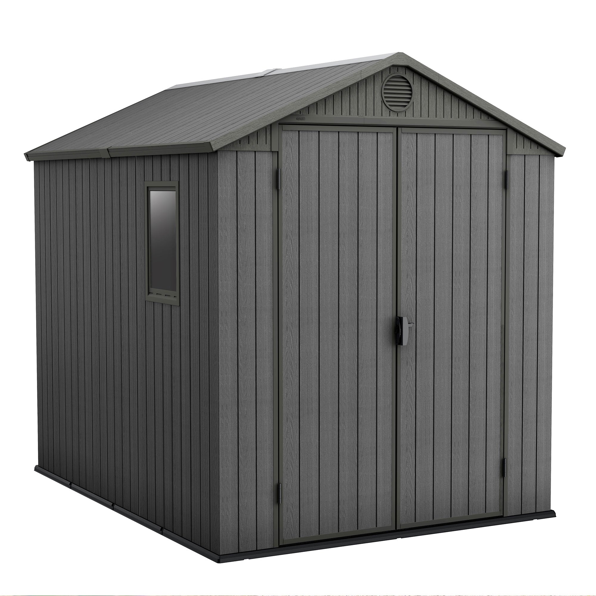 Darwin 6 x 8 Foot Outdoor Shed for Garden Accessories and Tools, Gray (Used) - VMInnovations