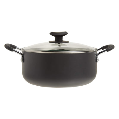 Gibson Hummington Non-Stick Ceramic 5-Quart Dutch Oven with Lid, Grey and Green