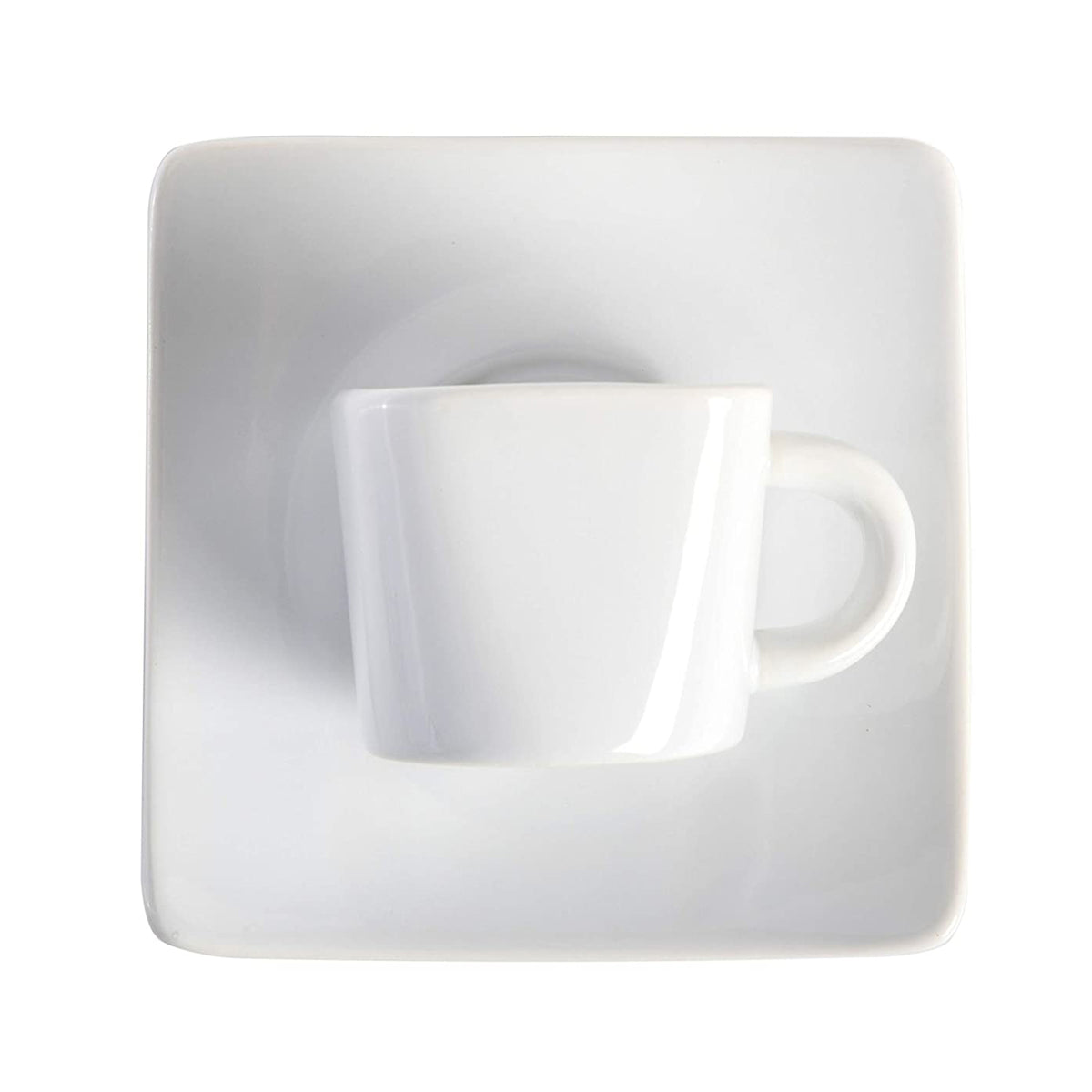 Gibson Home Gracious Dining Espresso Saucer & Cup Set w/ Stand, 13 Pieces, White