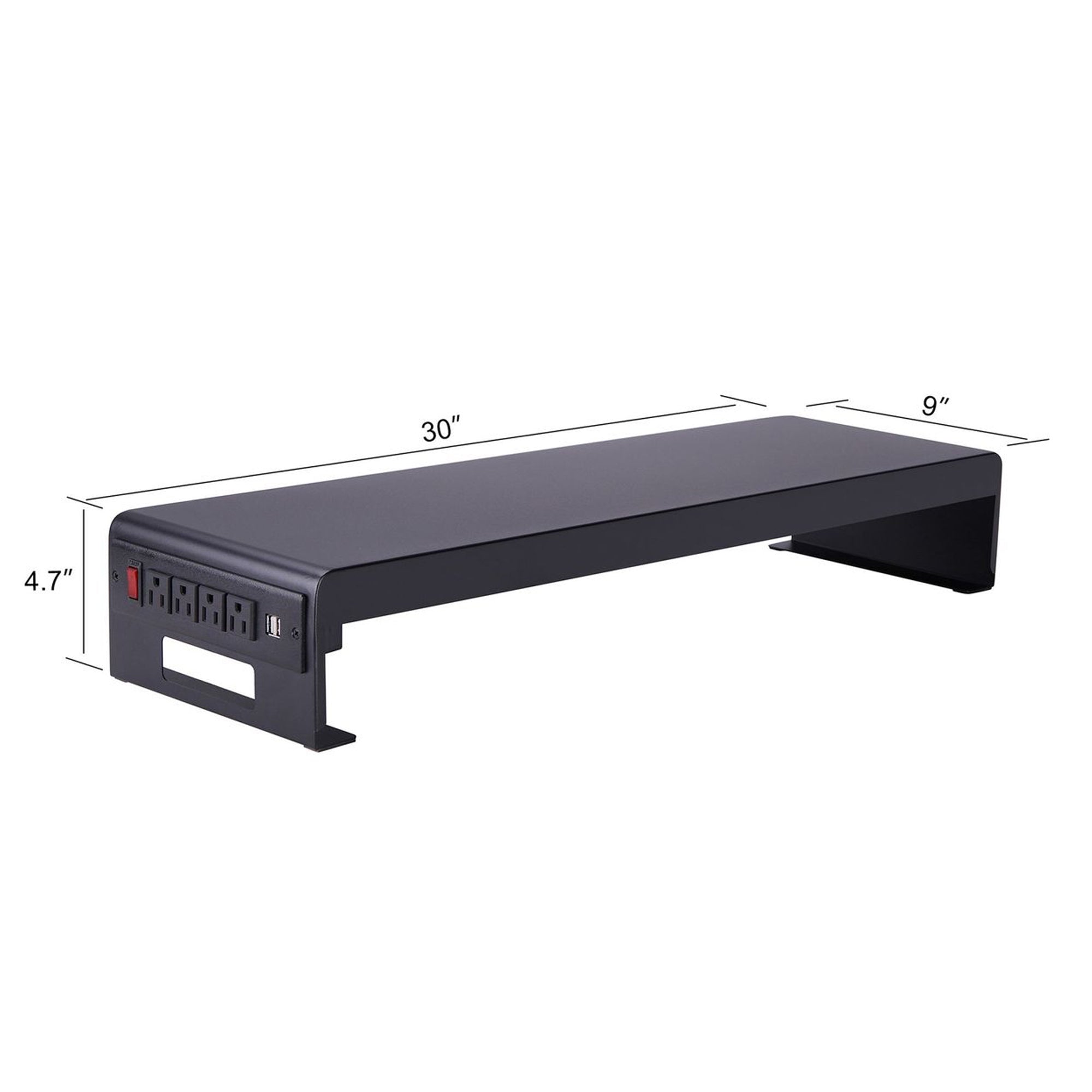 Rocelco 40 In Standing Desk Converter & 30 In Dual Monitor Stand w/ USB Charging - VMInnovations