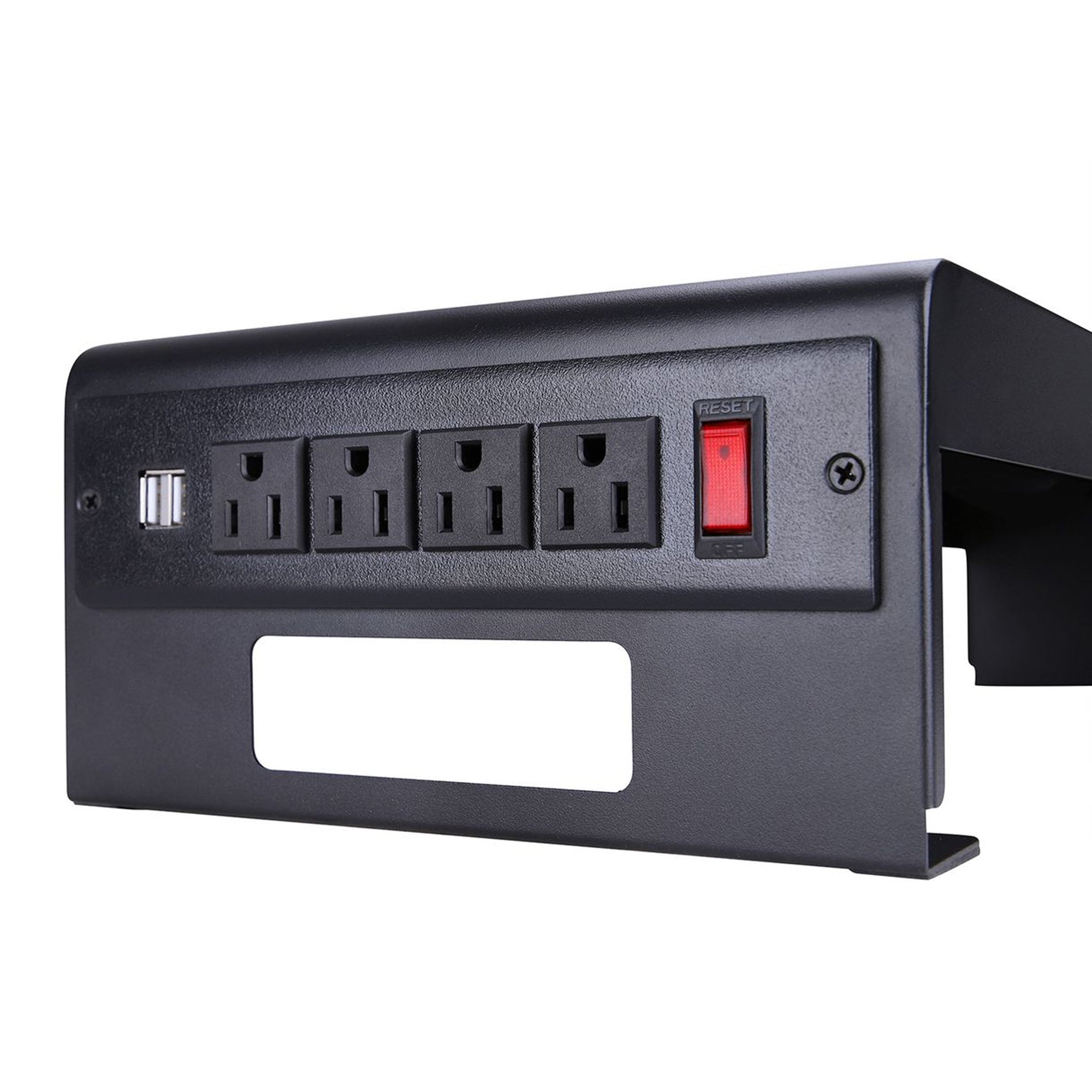 Rocelco 40 In Standing Desk Converter & 30 In Dual Monitor Stand w/ USB Charging - VMInnovations