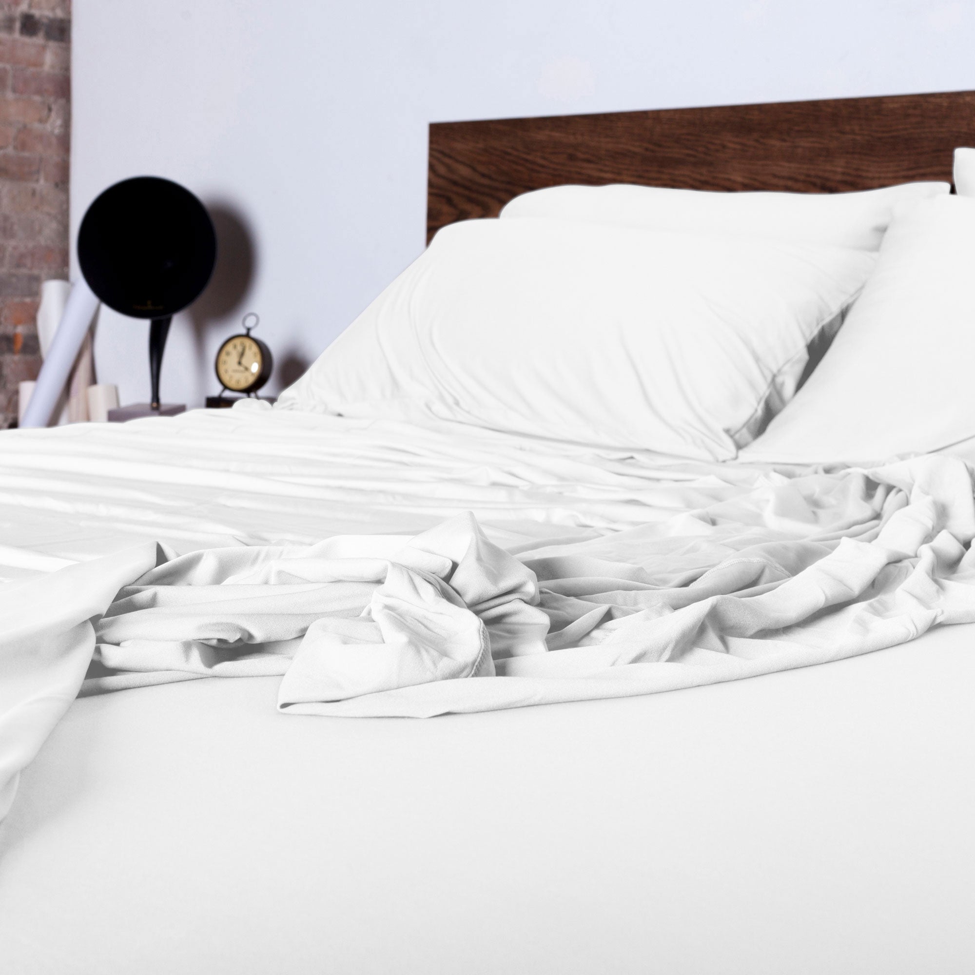 SHEEX Elevated Sheets w/ 2 Pillowcases, King/Cali King, Bright White (Used) - VMInnovations
