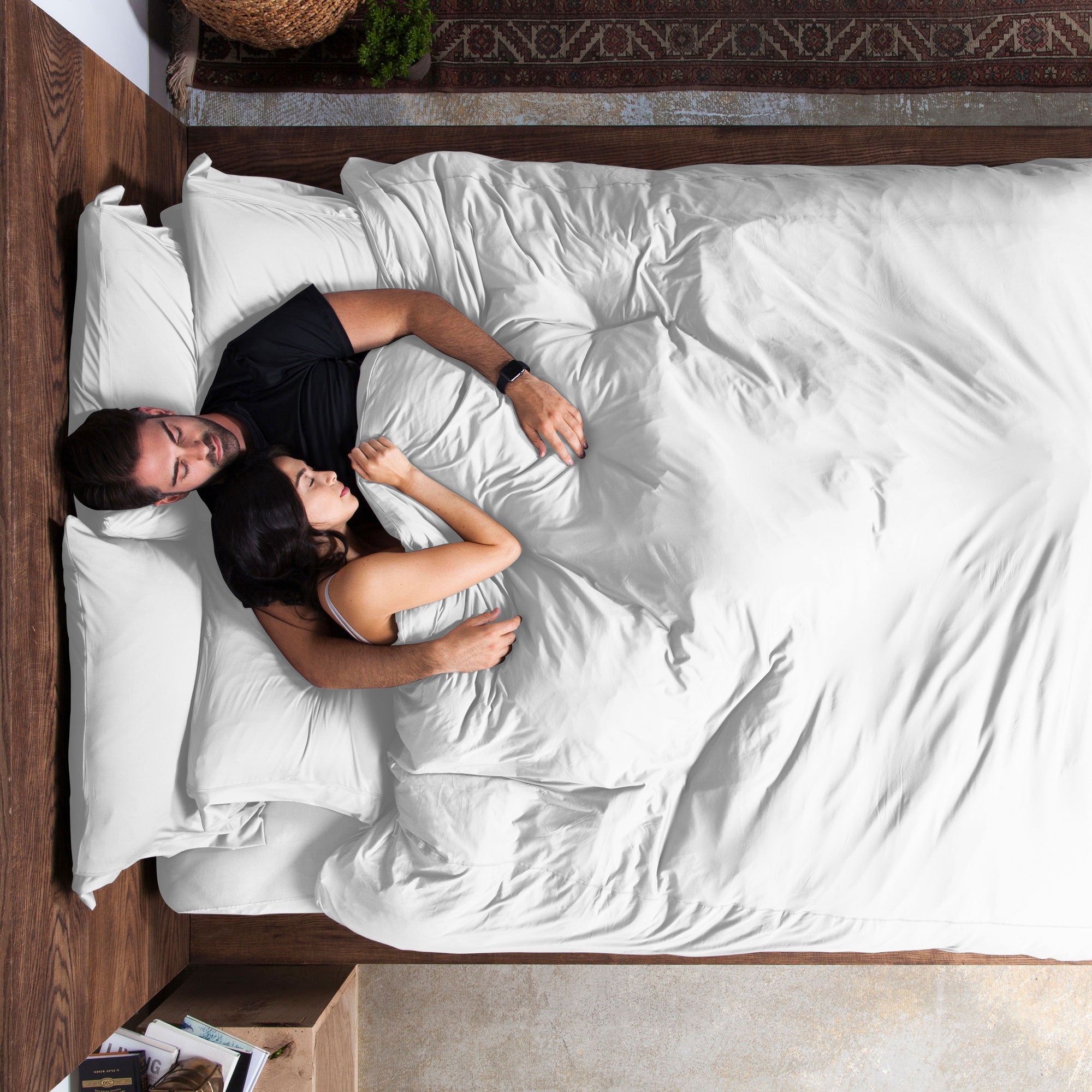 SHEEX Elevated Sheets w/ 2 Pillowcases, King/Cali King, Bright White (Used) - VMInnovations