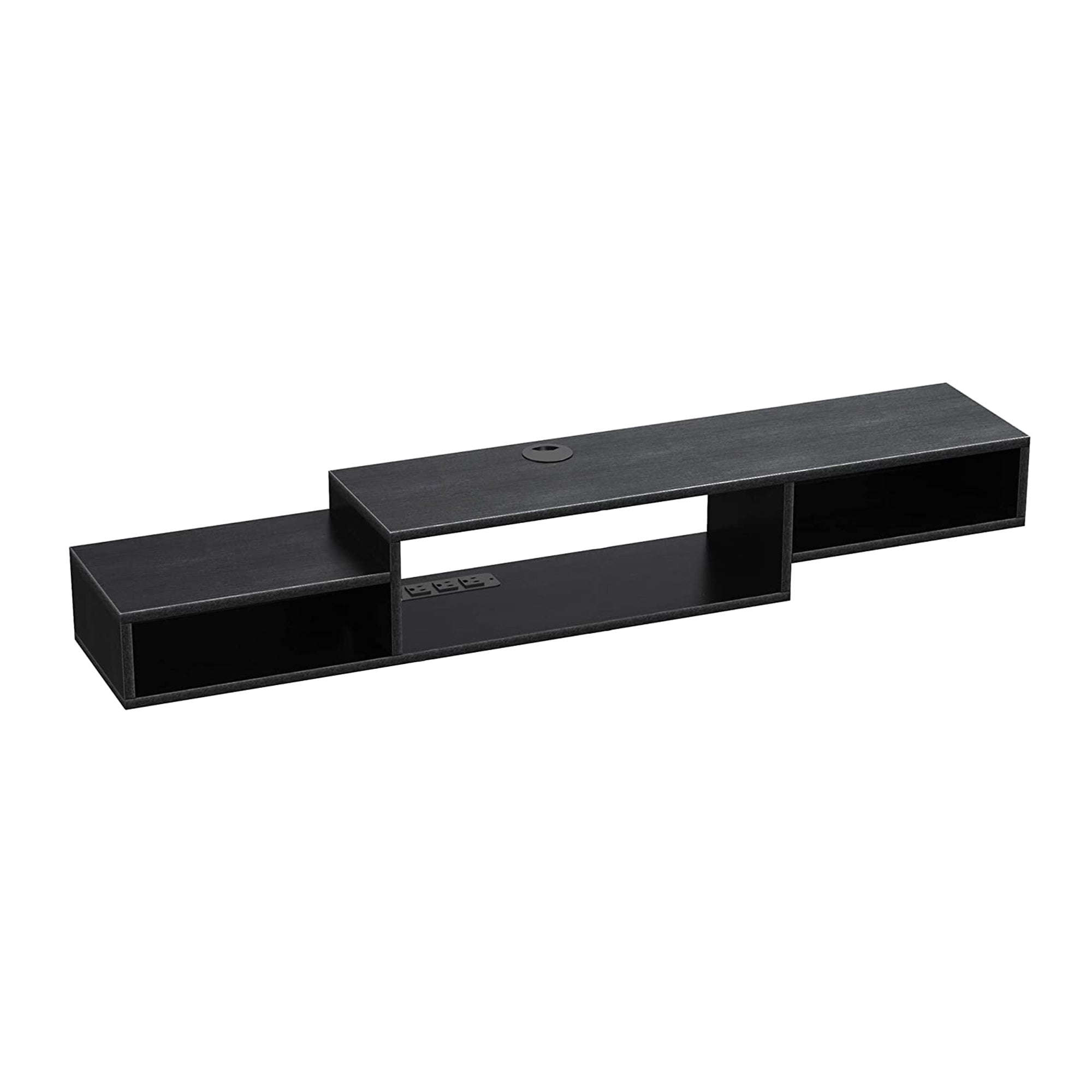 Fabato 59 In Wall Mounted Media Console w/Built In Power Strip (Open Box) - VMInnovations