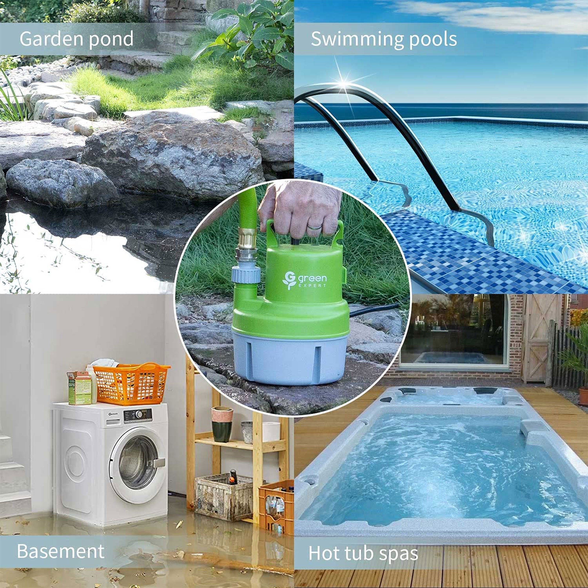 G green EXPERT Submersible Handy Utility Pump for Pool Water Removal (For Parts) - VMInnovations