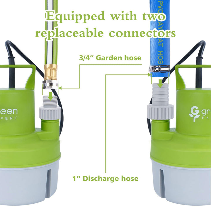 G green EXPERT 0.17 HP Submersible Utility Pump for Household Water Removal - VMInnovations