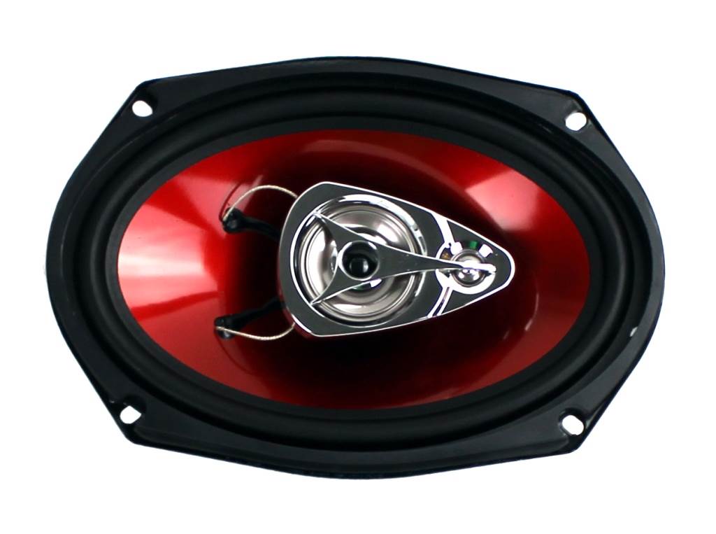 BOSS CH6930 6x9" 400W 3-Way Car Coaxial Audio Stereo Speakers Red