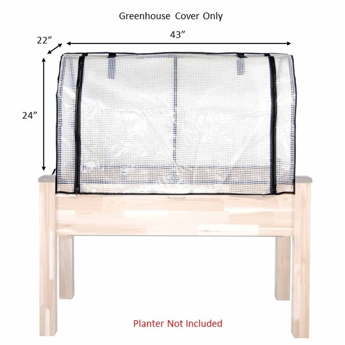 CedarCraft Self-Watering Elevated Cedar Garden Planter with Greenhouse Cover