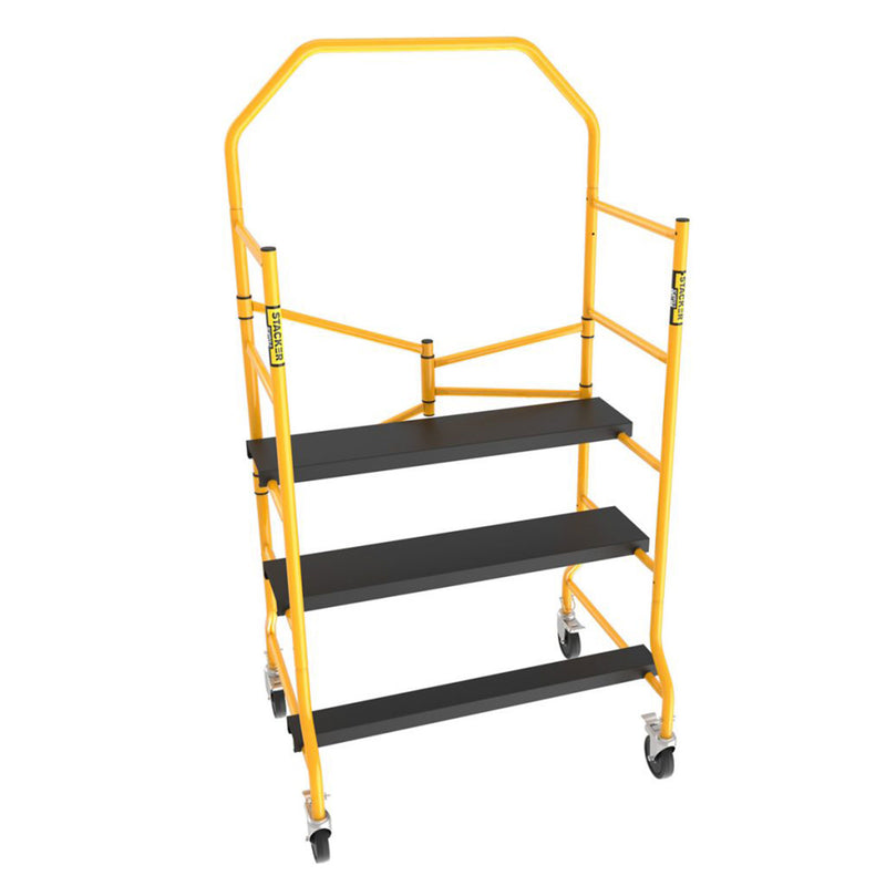 Stacker 5 Foot High Portable Interior Scaffolding with Locking Wheels (Used)