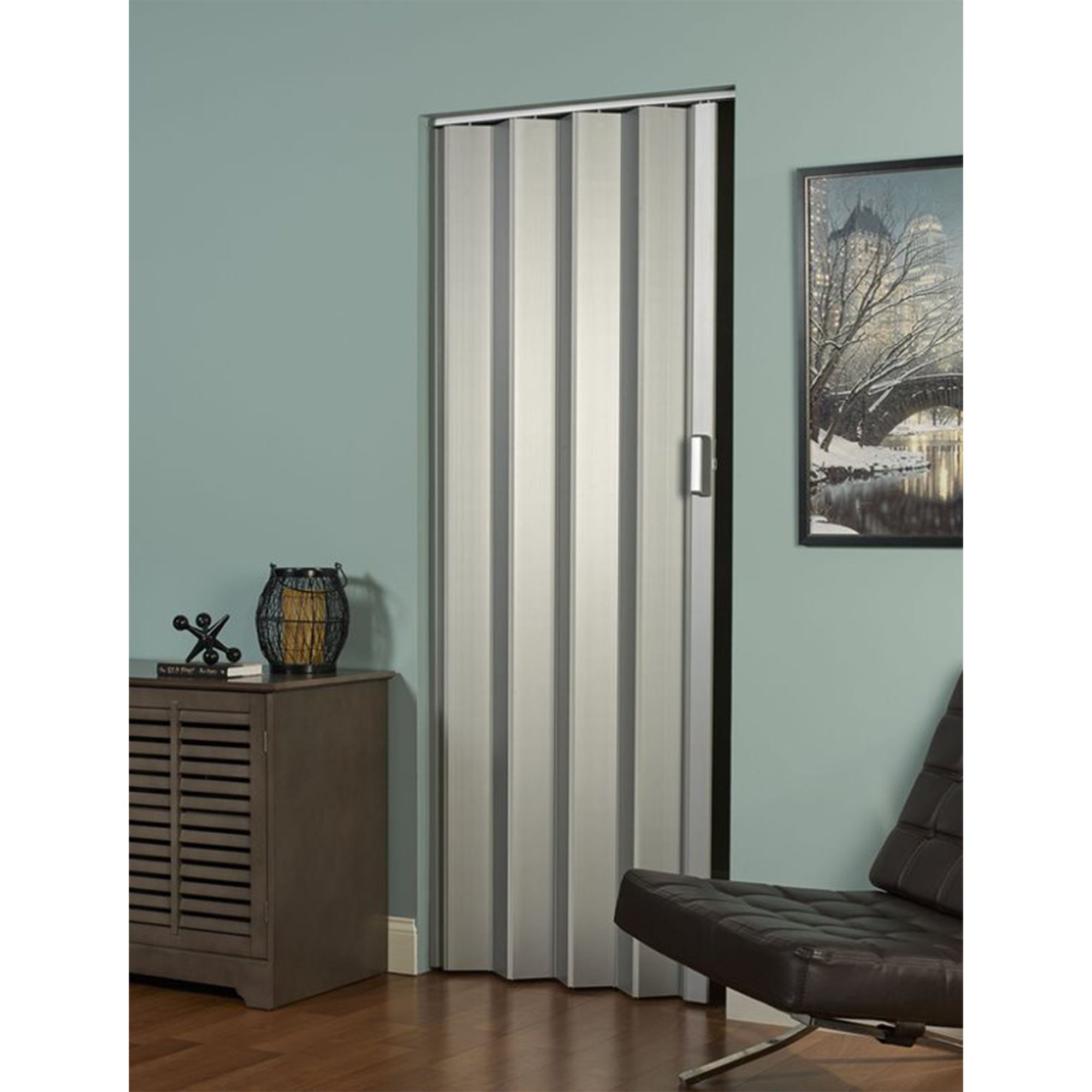 LTL Home Products EL4880S Spectrum Elite Vinyl Accordion Door, Elite Silver - VMInnovations