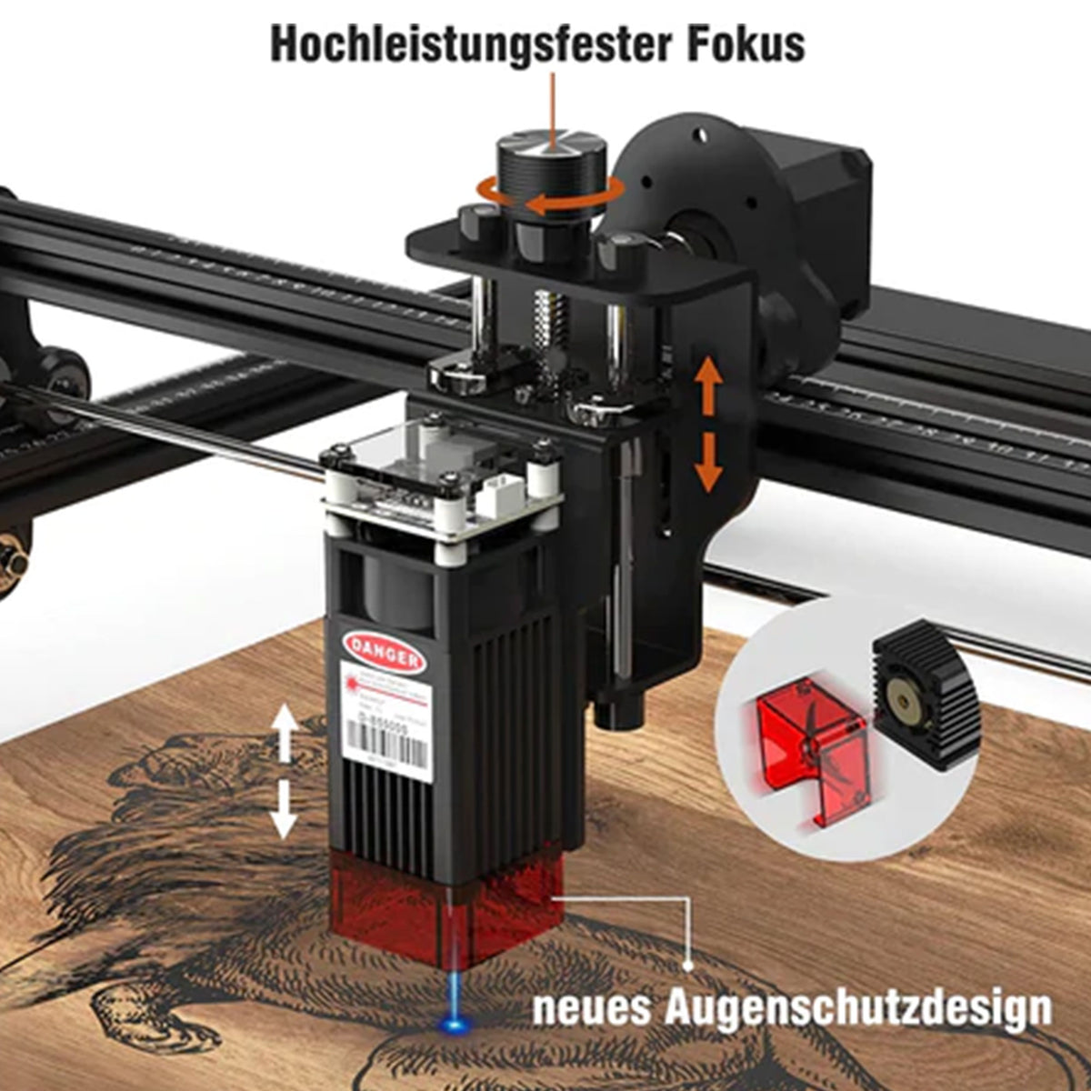 KentokTool LE400 Pro Accuracy Higher Laser Engraver for Engraving Wood and Metal