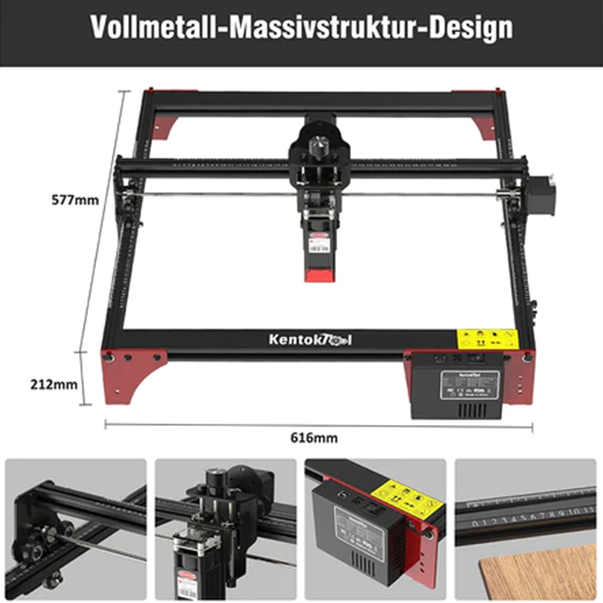 KentokTool LE400 Pro Accuracy Higher Laser Engraver for Engraving Wood and Metal