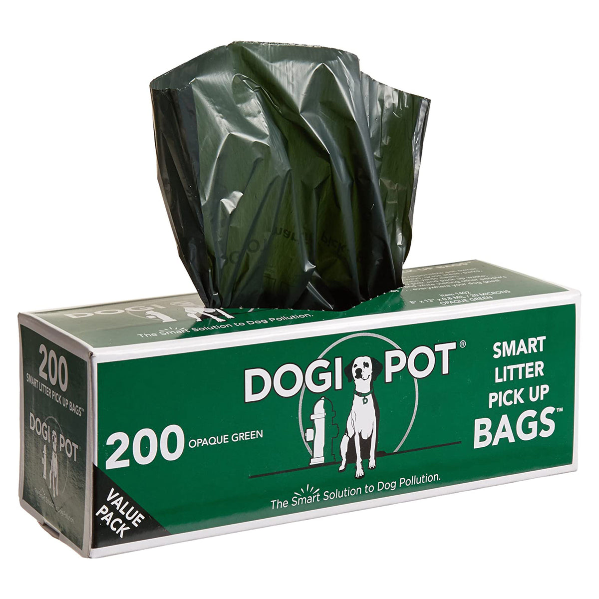 Dogipot Aluminum Junior Bag Dispenser, 400 Bag Capacity, w/ Case of 10 Bag Rolls