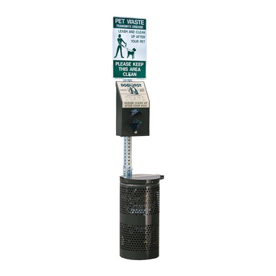 Dogipot 1003-L Aluminum Pet Station for High Traffic Dog Friendly Areas, Green