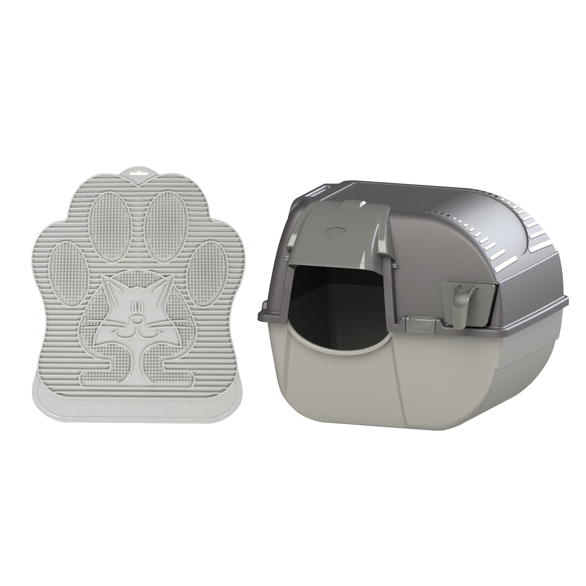 Omega Paw Elite Roll 'N Clean Self Cleaning Litter Box & Paw Cleaning Litter Mat