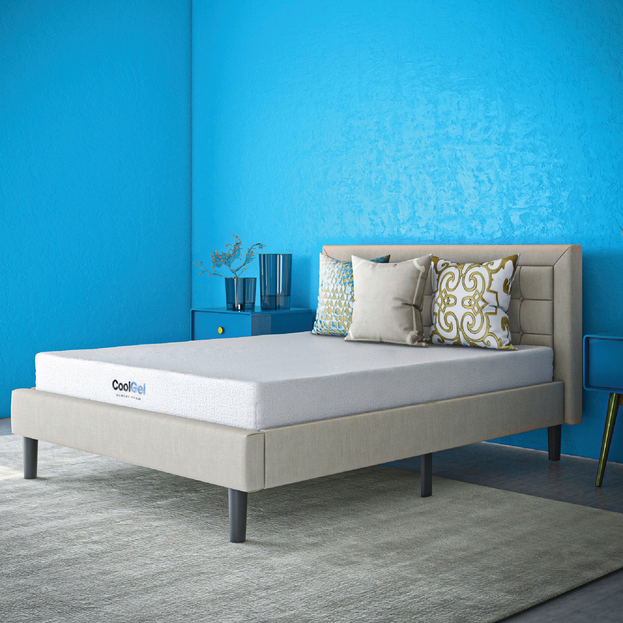 Classic Brands Cool Gel Infused Memory Foam Mattress, 8 Inch, Full Sized, White