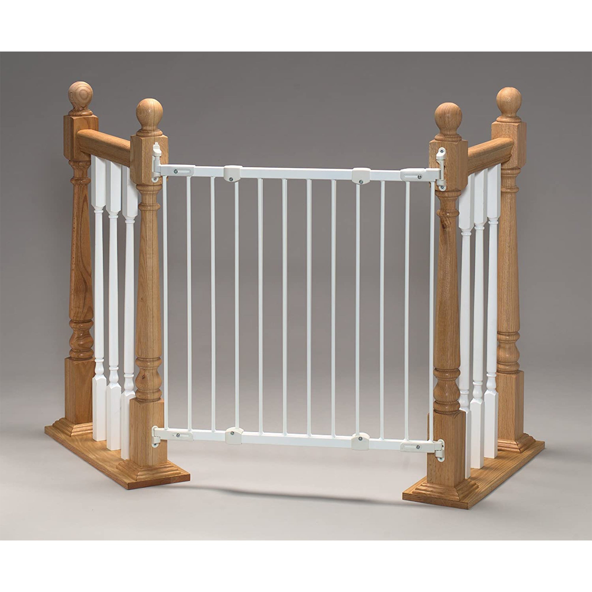 KidCo Angle Mount Safeway Stair Top Quick Release Baby Gate, 42.5x30.5 In, White - VMInnovations