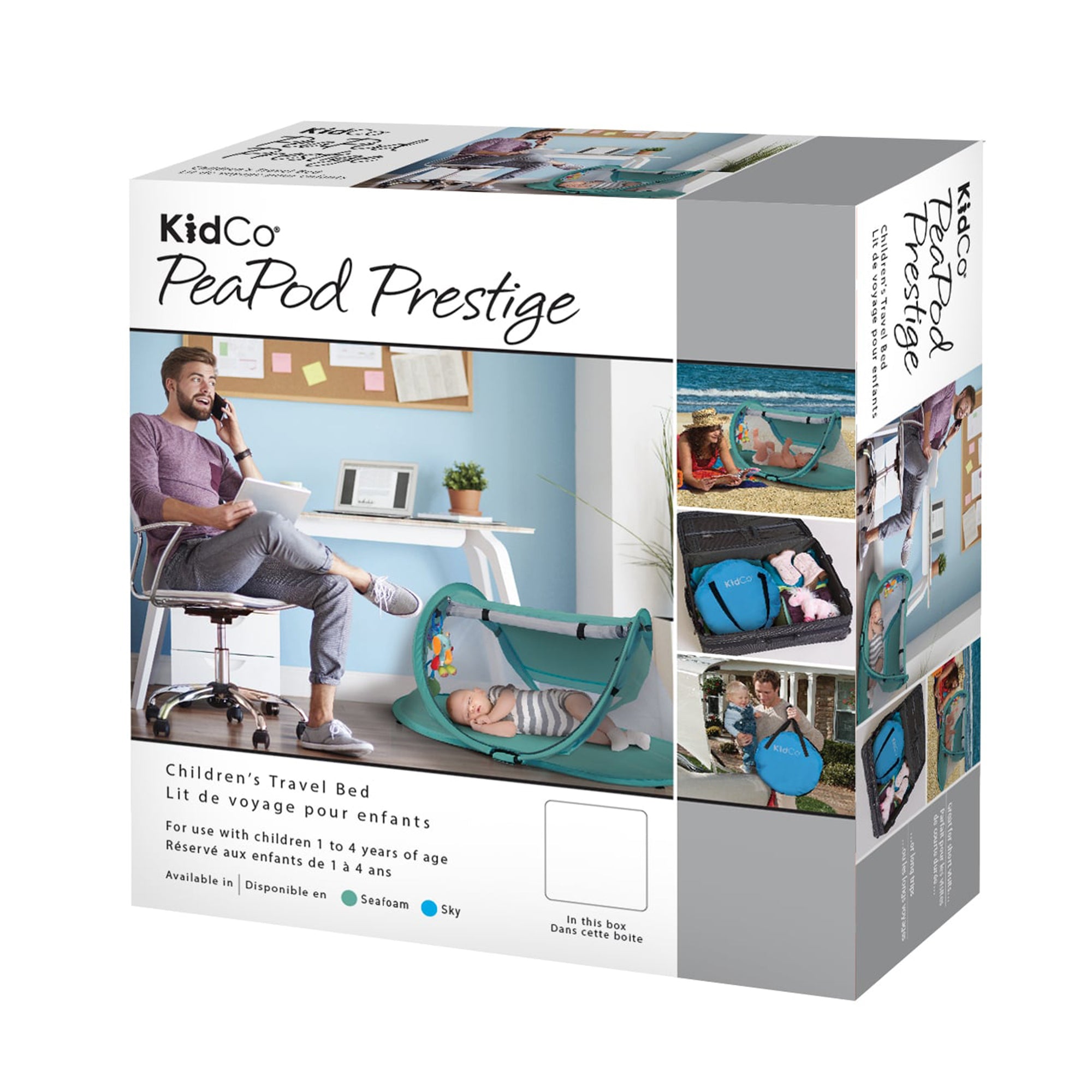 KidCo PeaPod Prestige Lightweight Outdoor Child Portable Travel Bed, Sky (Used) - VMInnovations